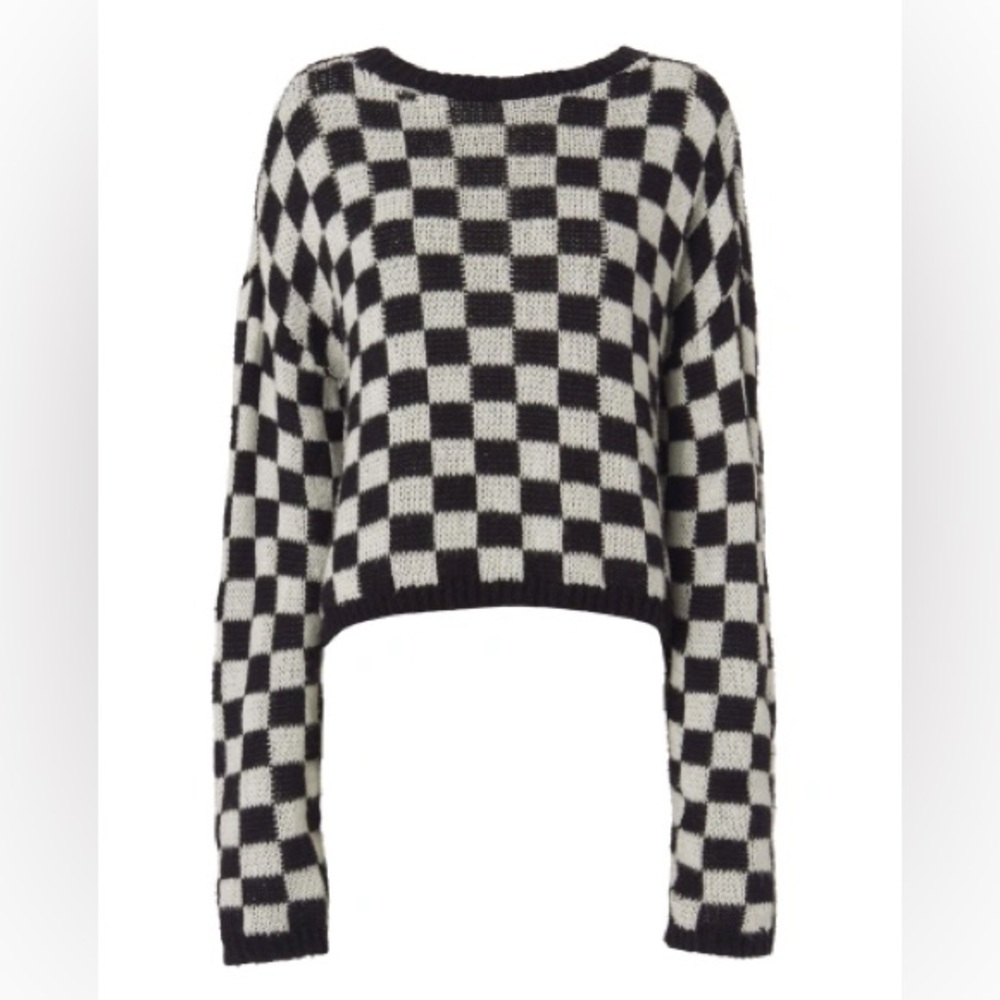 A.L.C. Black and White Checkered Sweater